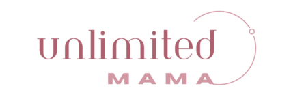 Unlimited Mama Logo for Mom Blog about mom advice, baby care, and work from home jobs for stay at home moms who want to make money online